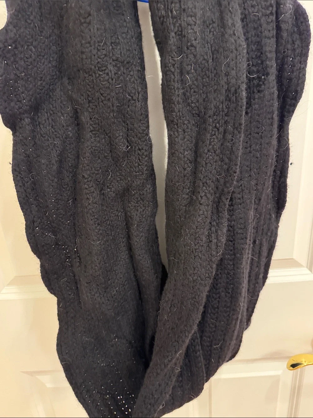 J. Crew Wool Cashmere Blend Black Infinity Scarf